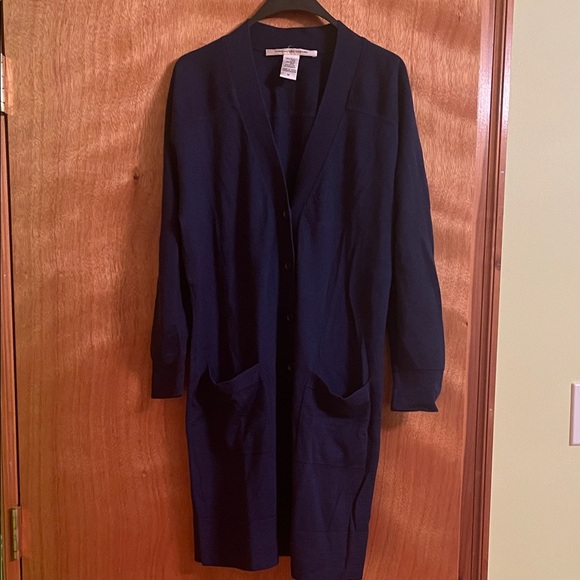 Diane Von Furstenberg Sweaters - DVF LONG NAVY SWEATER